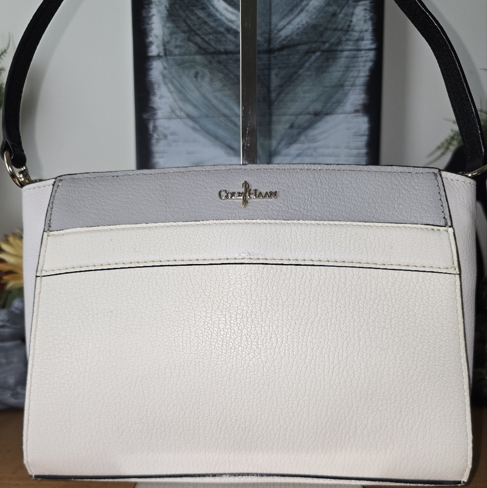 Cole Haan Ivory And Gray Crossbody/Clutch  VGUC